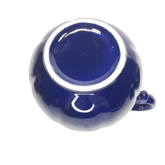 Vtg Cobalt Blue Pheasants & Gold Peony Pitcher & Basin Decorative Birds - Picture 6 of 12